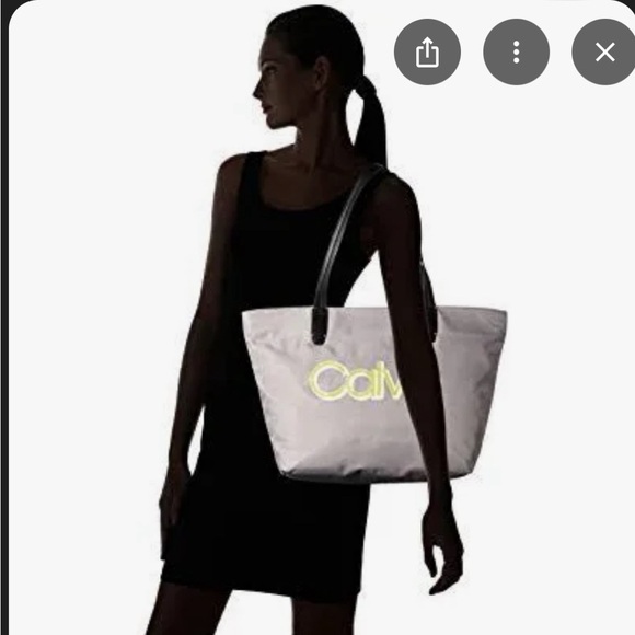 Calvin Klein Beige Nylon Tote Bag - Modern, Lightweight, and Stylish - Picture 15 of 15